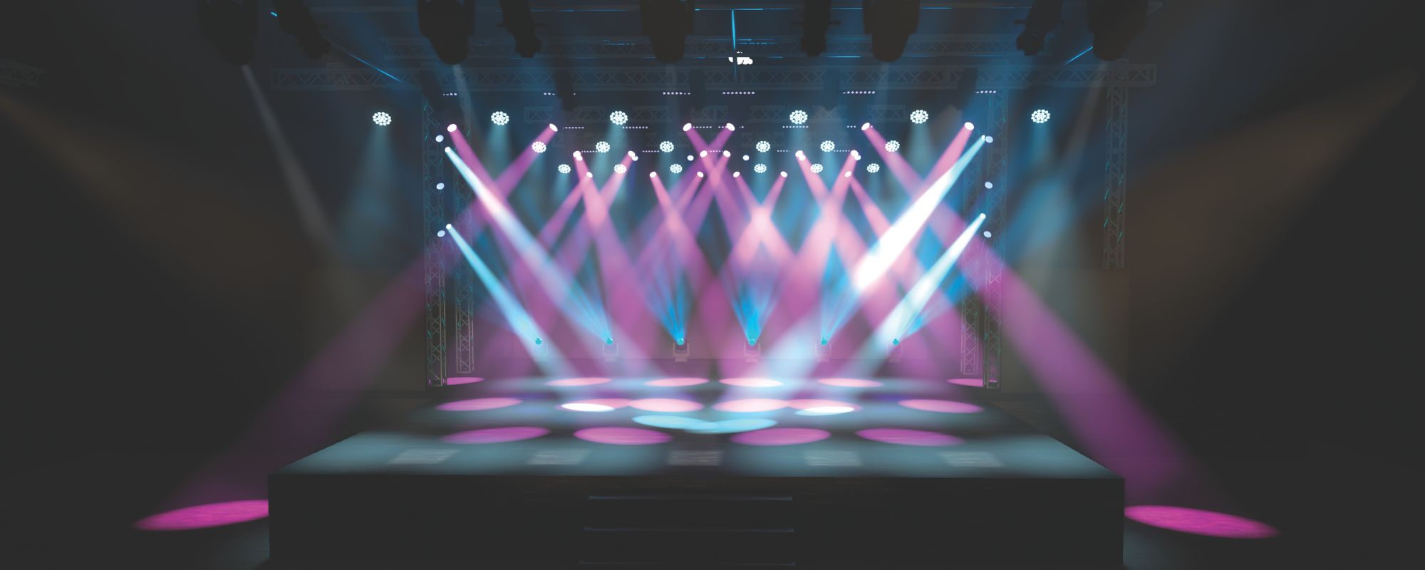 The new lighting concept in the Atlas Theatre at Potters Resorts Hopton-on-Sea