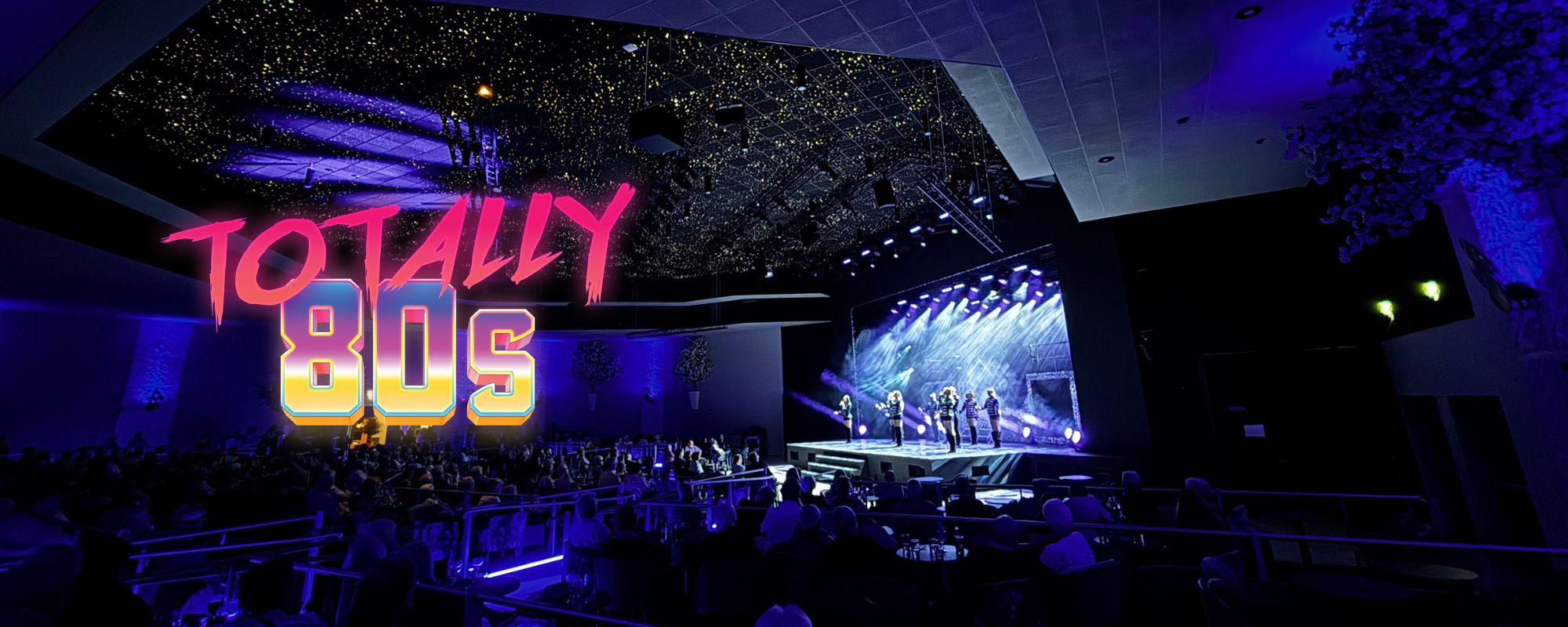 Potters Theatre Company perform Totally 80s in The Glade Theatre at Potters Resorts Five Lakes