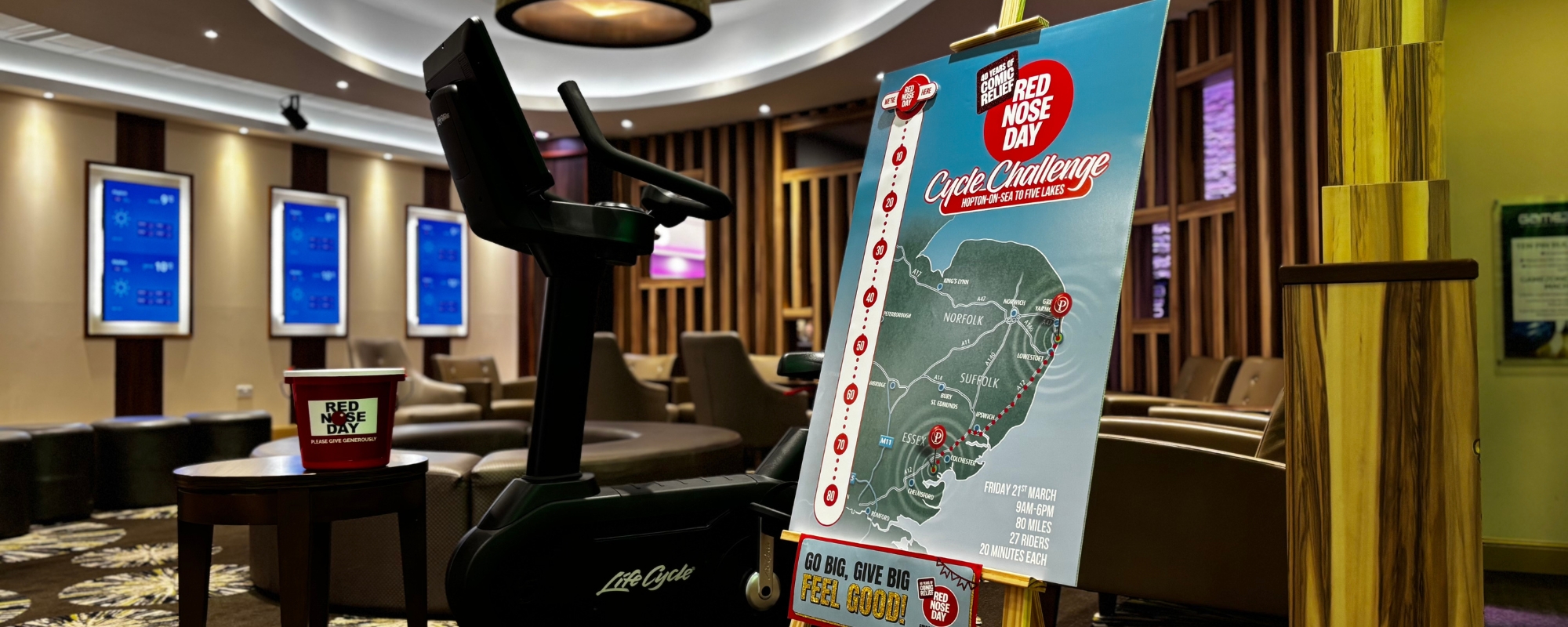 Comic Relief cycle challenge at Potters Resorts