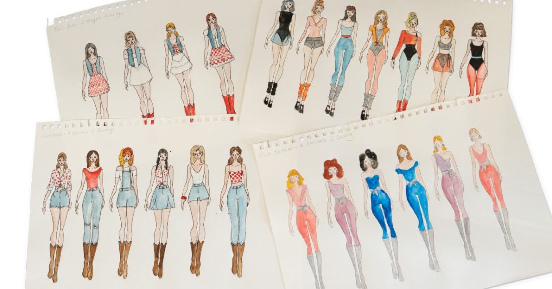 Costume sketches at Potters Resorts
