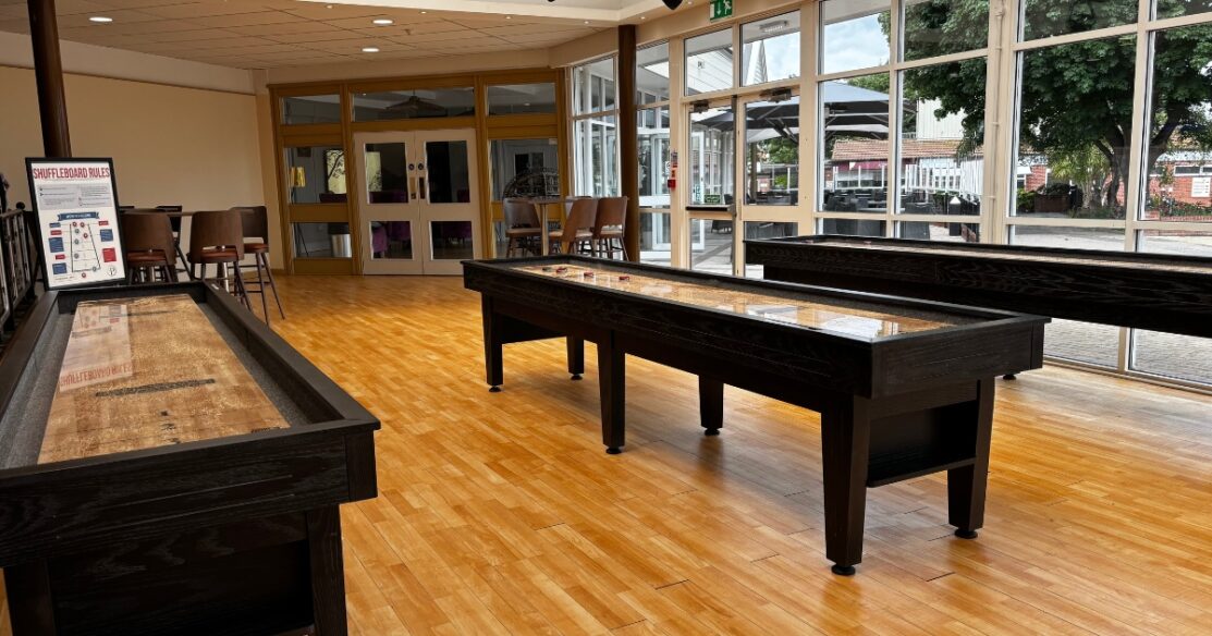 A new dedicated area to shuffleboard at Potters Resorts Hopton-on-Sea