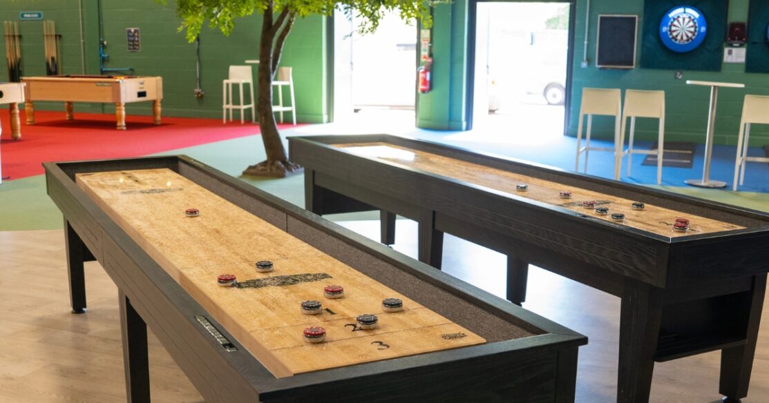 Potters Resorts Five Lakes now has three shuffleboards too, in the Indoor Sports Park